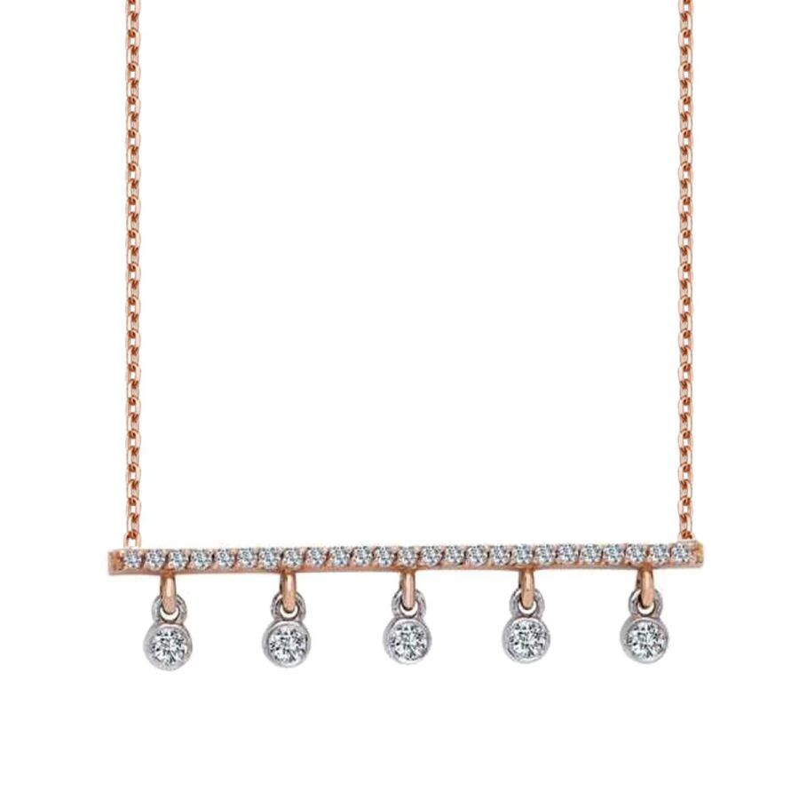 0.22 ct. Diamant Fünf-Stein Halskette