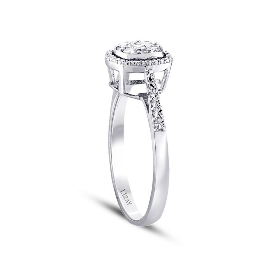 0.21 Carat Diamond-Effecet Ring