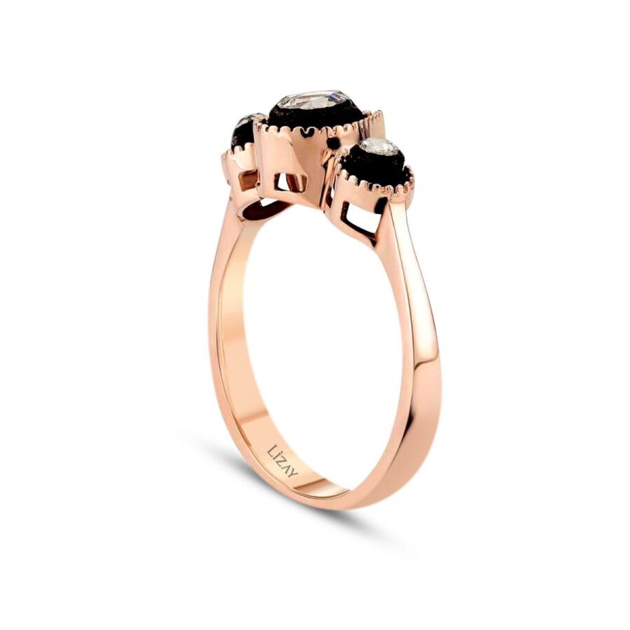 0,17 Karat Diamant Tropfen Tria Ring