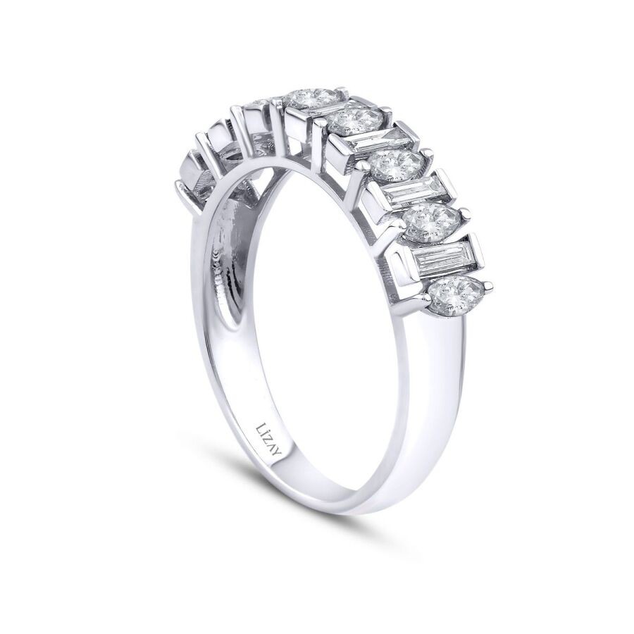 0.71 Carat Diamond Baguette Ring