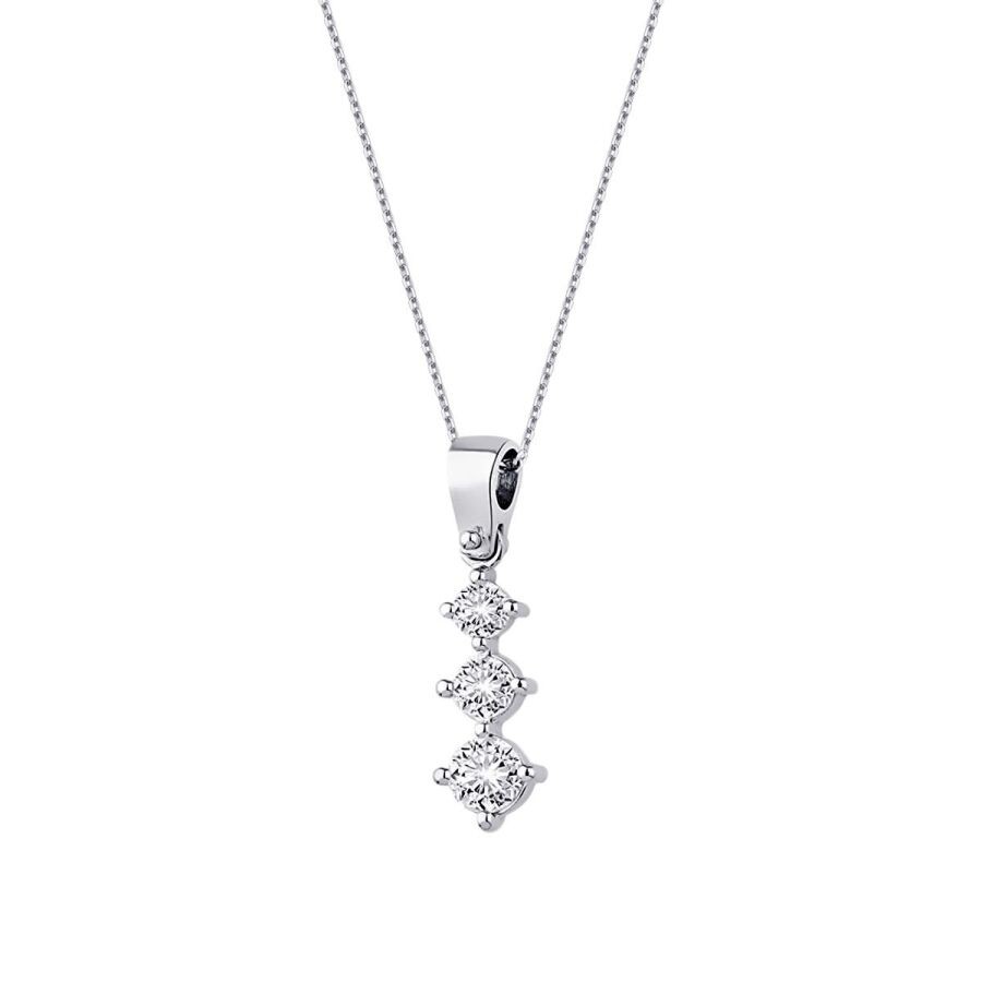 0.40 Carat Diamond Tria Necklace