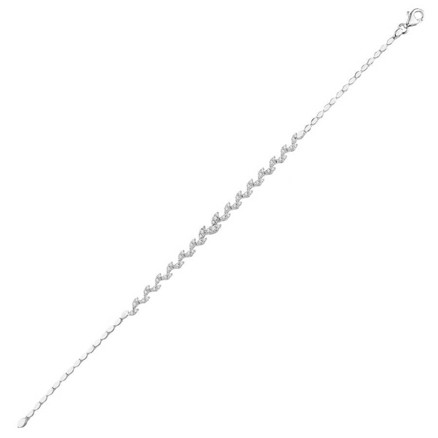 Gold Leaf Tennis Bracelet