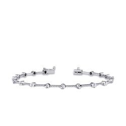 0.10 Carat Diamond-Effect Tennis Bracelet