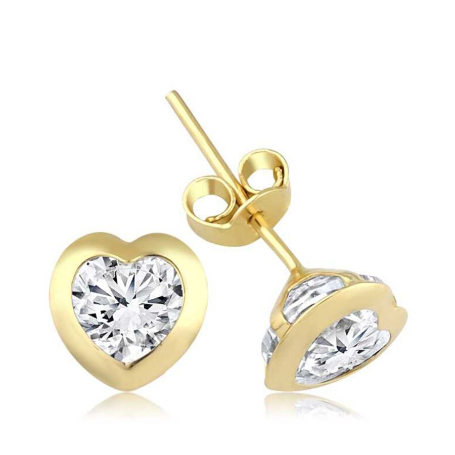Gold Heart Earrings