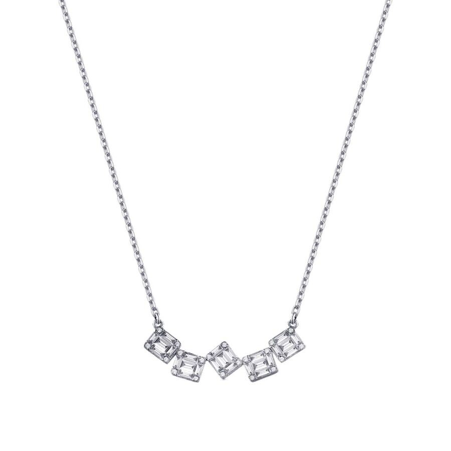 0.60 Carat Diamond Baguette Necklace