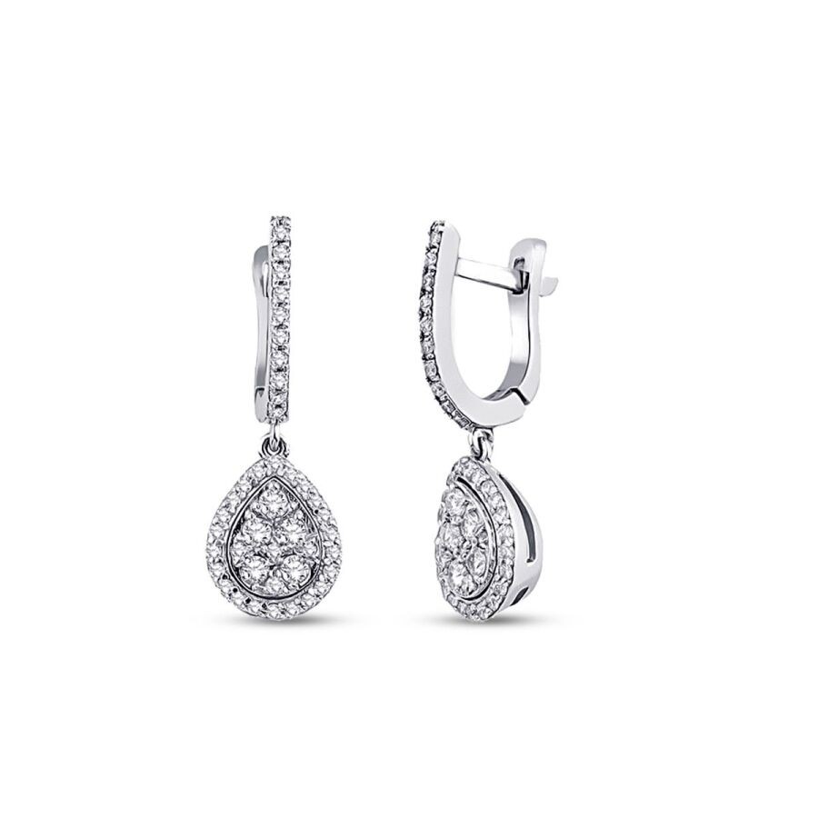 0.65 Carat Diamond Pear Earrings
