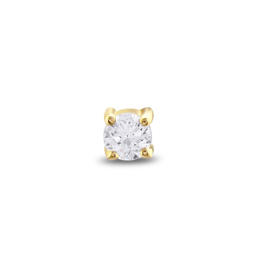 Gold Solitaire Tragus Earring