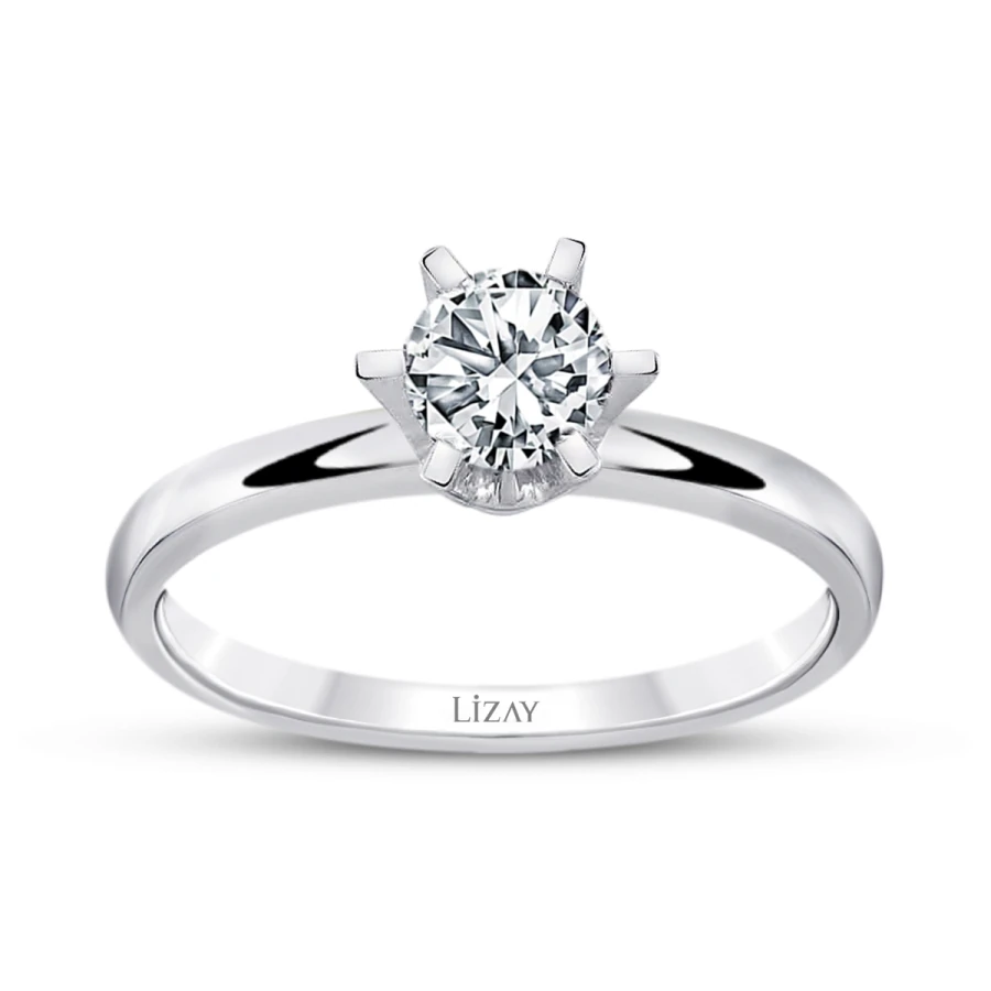 0.50 Carat Diamond Round Solitaire Engagement Ring