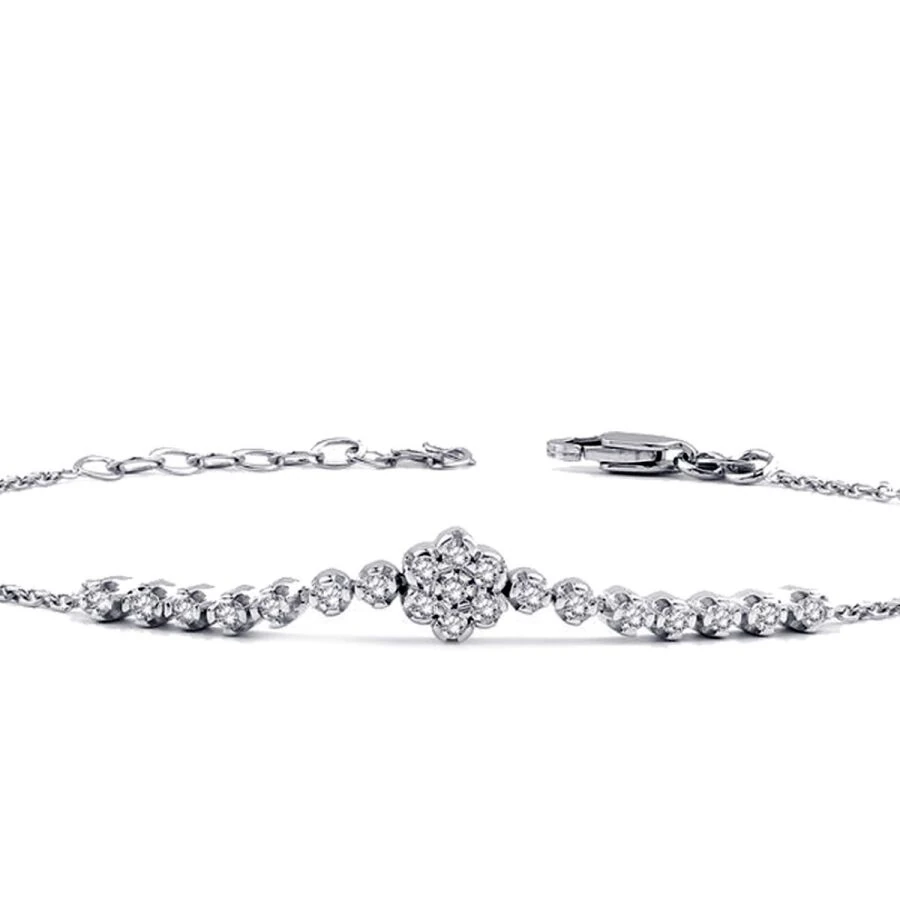 0.17 Carat Diamond Flower Bracelet