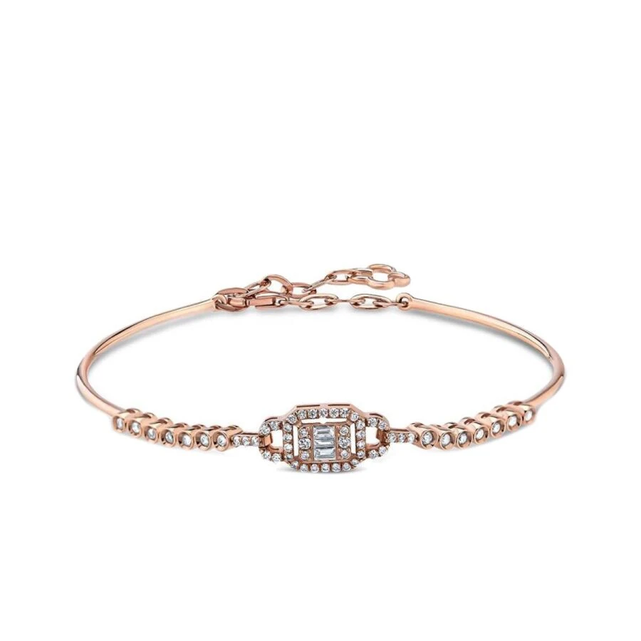 0.38 Carat Diamond Baguette Bangle