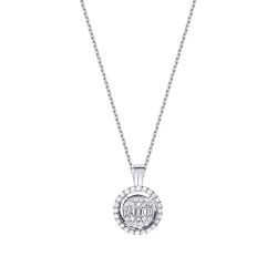 0.29 Carat Diamond Baguette Necklace