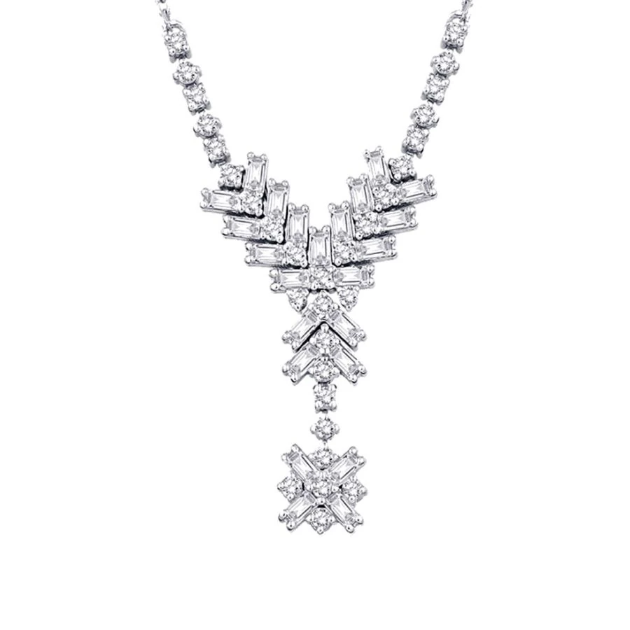 0.45 ct. Diamant Baguette Halskette