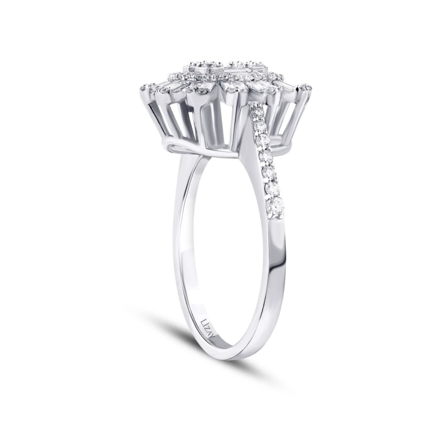0.77 Carat Diamond Baguette Ring