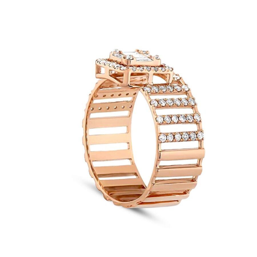 0,61 Karat Diamant Baguette Trend Ring