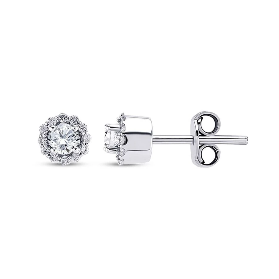 0.37 Carat Diamond Solitaire Earrings