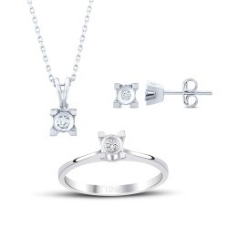 0.16 Carat Diamond Solitaire Mini Set