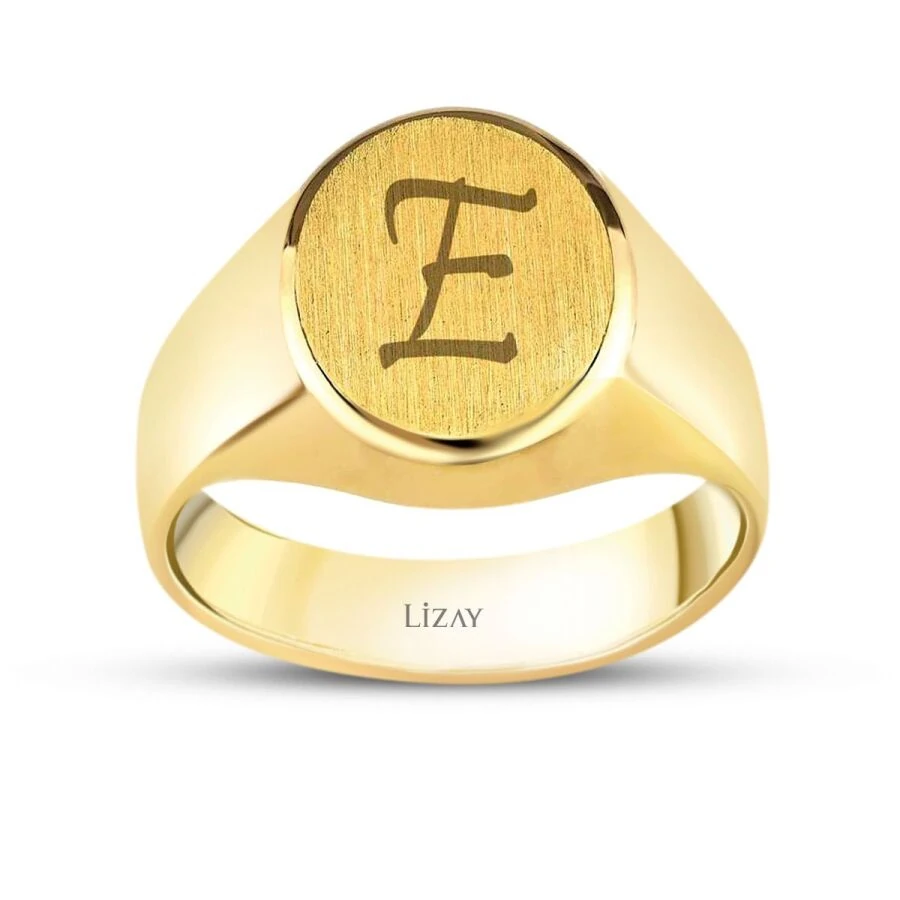 Gold Letter Ring