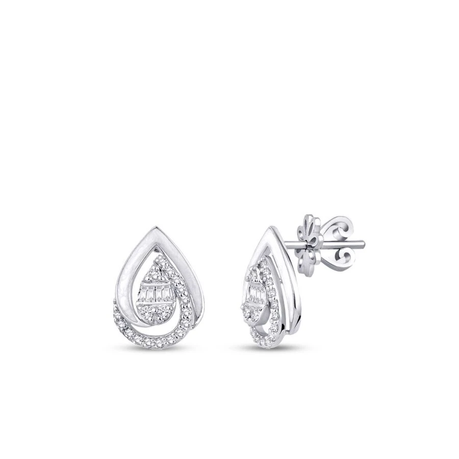 0.27 Carat Diamond Baguette Earrings