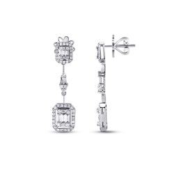 1,00 Karat Diamant Baguette Ohrringe