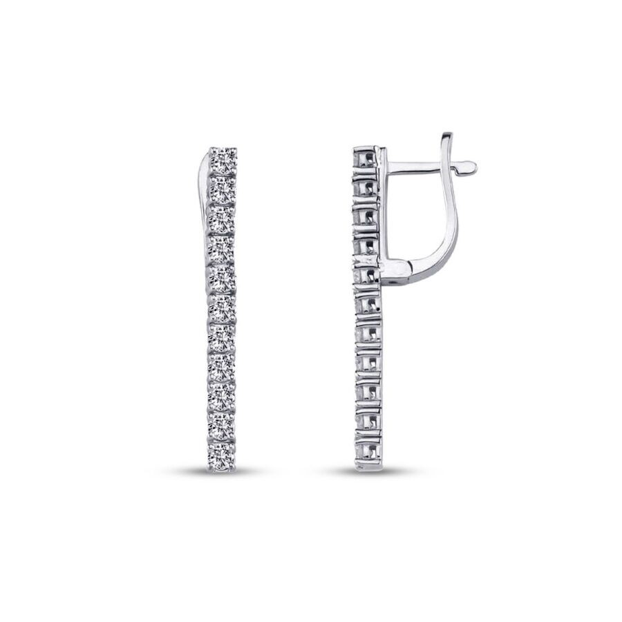 1.14 Carat Diamond Tennis Earrings