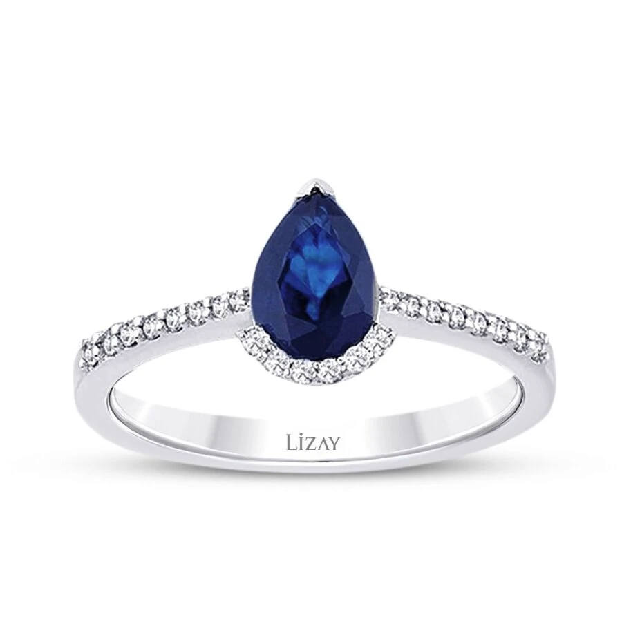 1.19 Carat Diamond Sapphire Ring