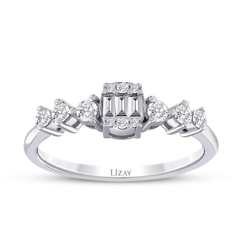 0,32 Karat Diamant Baguette Ring