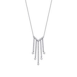0.67 Carat Diamond Pear Necklace