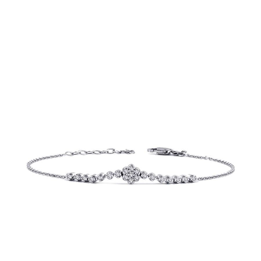 0,17 Karat Diamant Blumen Armband