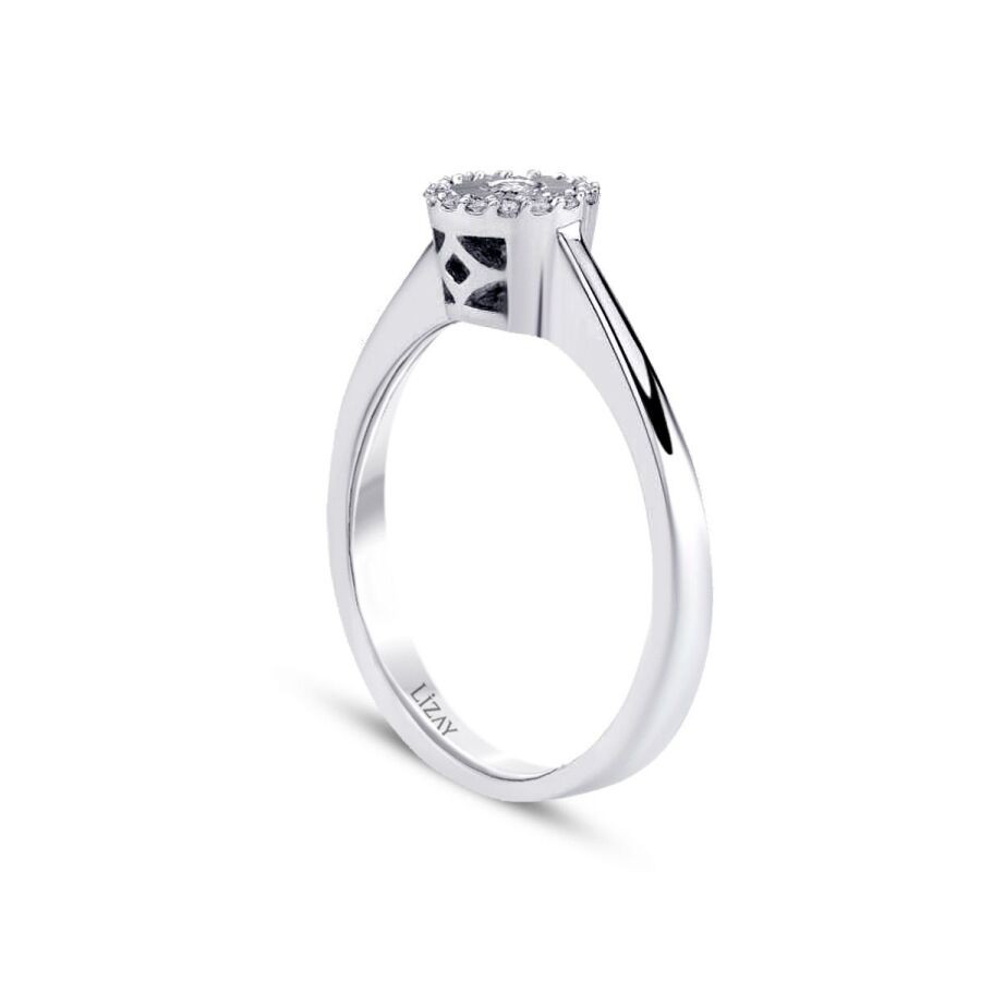 0.10 Carat Diamond-Effect Trend Ring