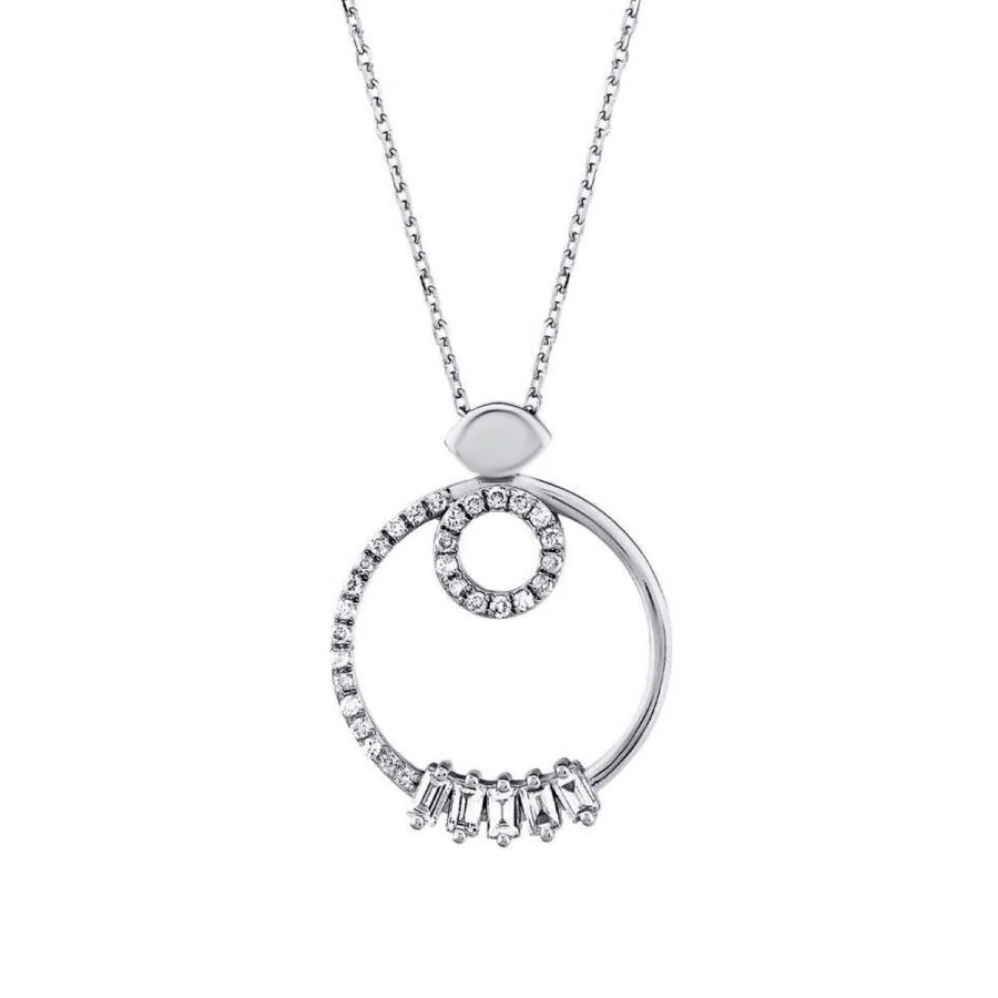 0.25 Carat Diamond Baguette Necklace