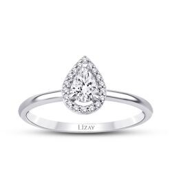 0.29 Carat Diamond Pear Ring