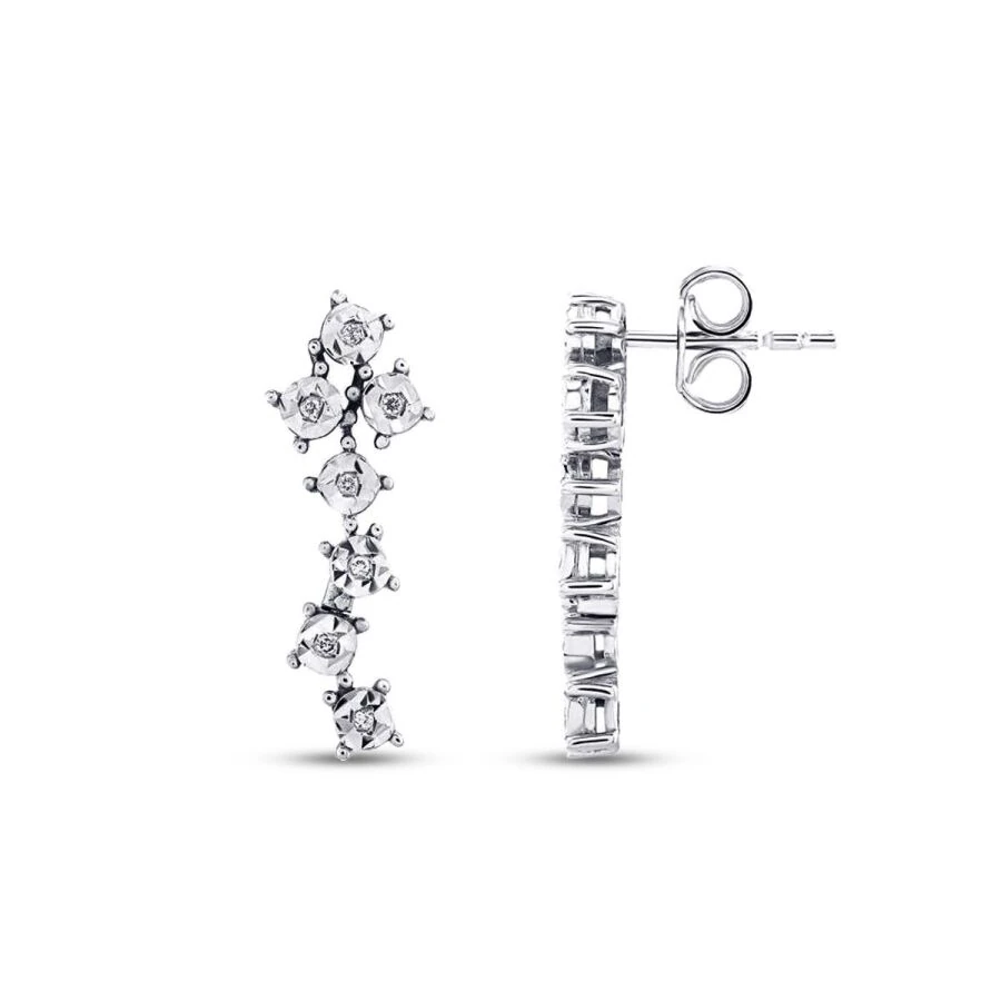 0.05 Carat Diamond-Effect Earrings