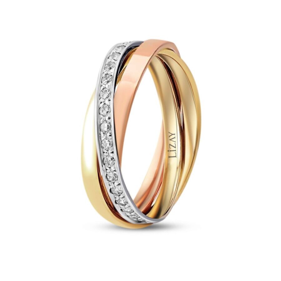 Gold Dreifarbiger Ehering