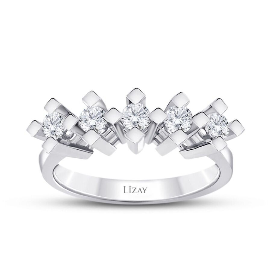 0,70 Karat Diamant Fünf-Stein Ring