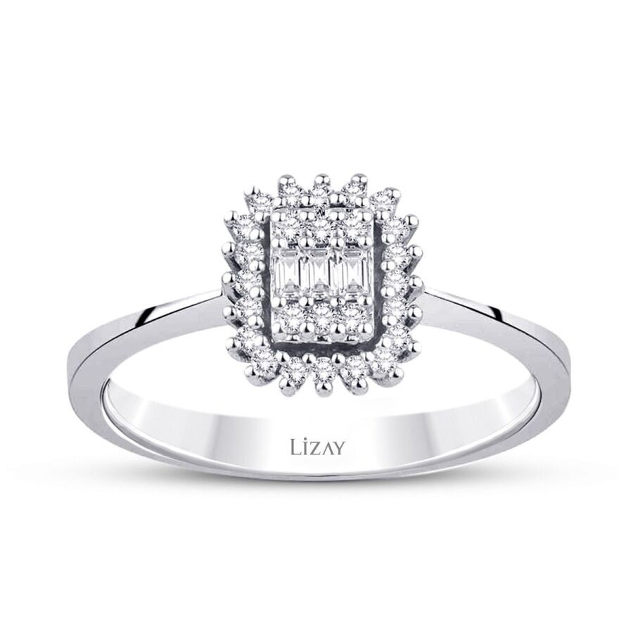 0.19 Carat Diamond Baguette Ring