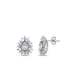 0,37 Karat Diamant Baguette Ohrringe