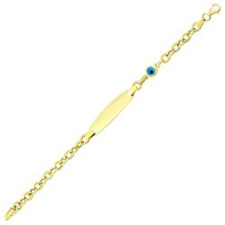 Gold Baby Nameplate Bracelet