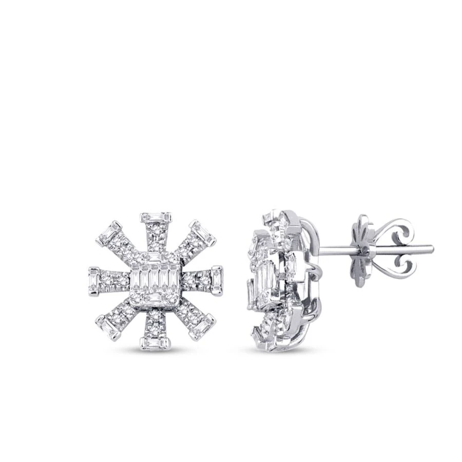 0.45 Carat Diamond Baguette Earrings