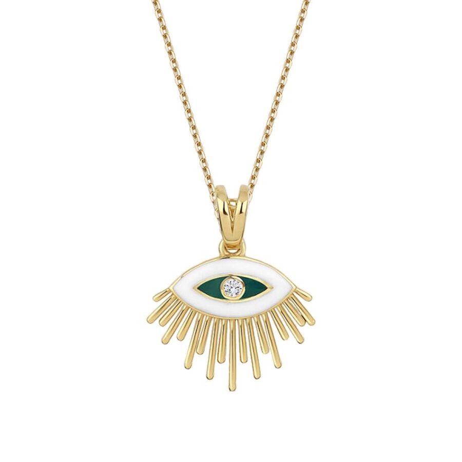 0.01 Carat Diamond Trend Eye Necklace