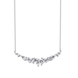 0.93 Carat Diamond Baguette Necklace