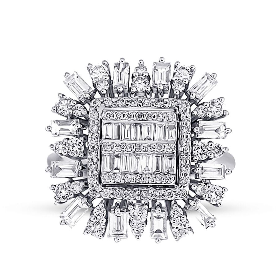 1.60 Carat Diamond Baguette Ring