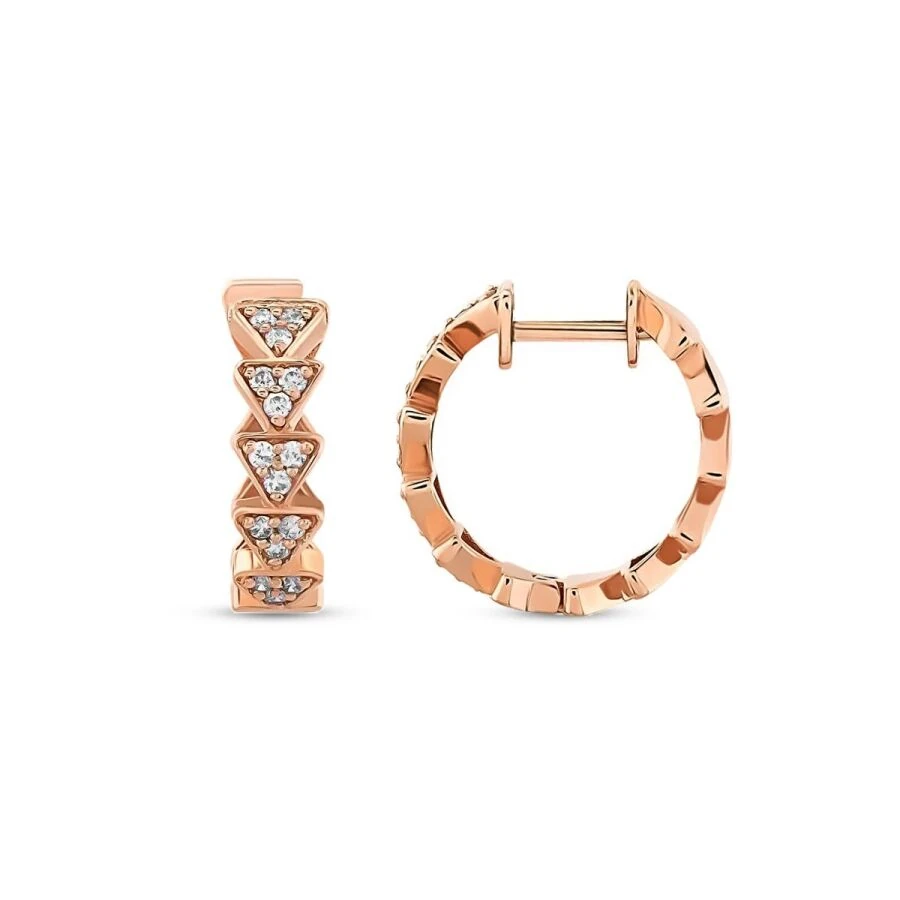 0.22 Carat Diamond Hoop Earrings
