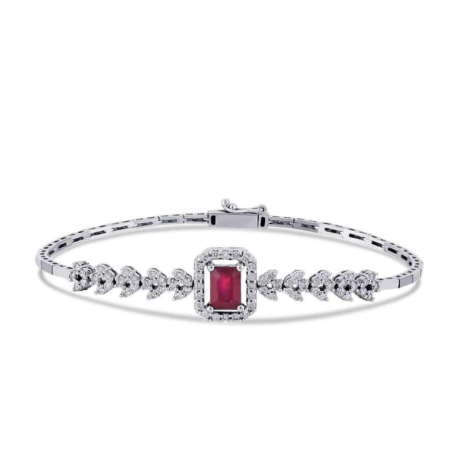 2.06 Carat Diamond Ruby Bracelet