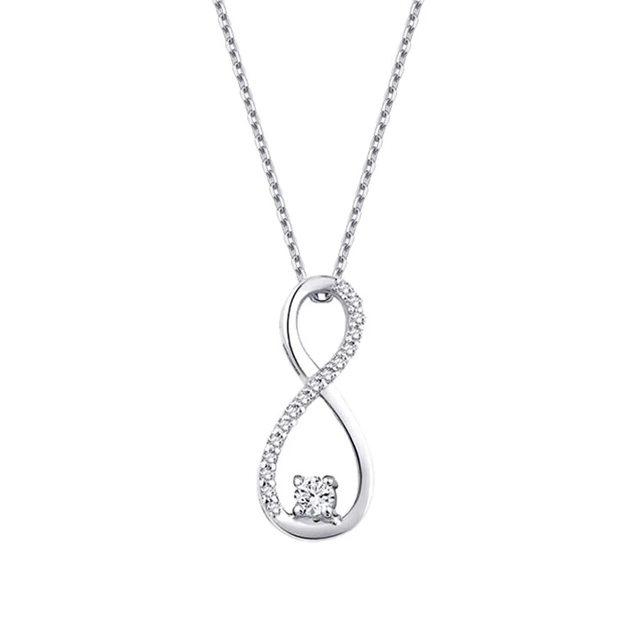 0.11 ct. Diamant Infinity Halskette