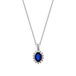 1.06 Carat Diamond Sapphire Necklace