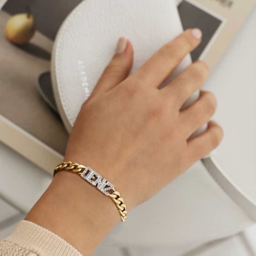 Gold Custom Name Bracelet