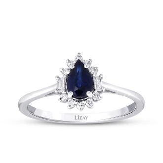 0.59 ct. Diamant Saphir Ring