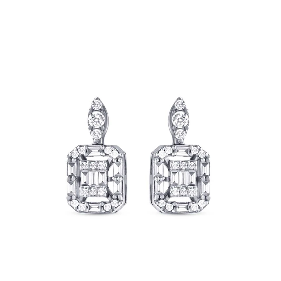 0.41 ct. Diamant Baguette Ohrringe