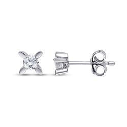 0,21 Karat Diamant Solitär Ohrring