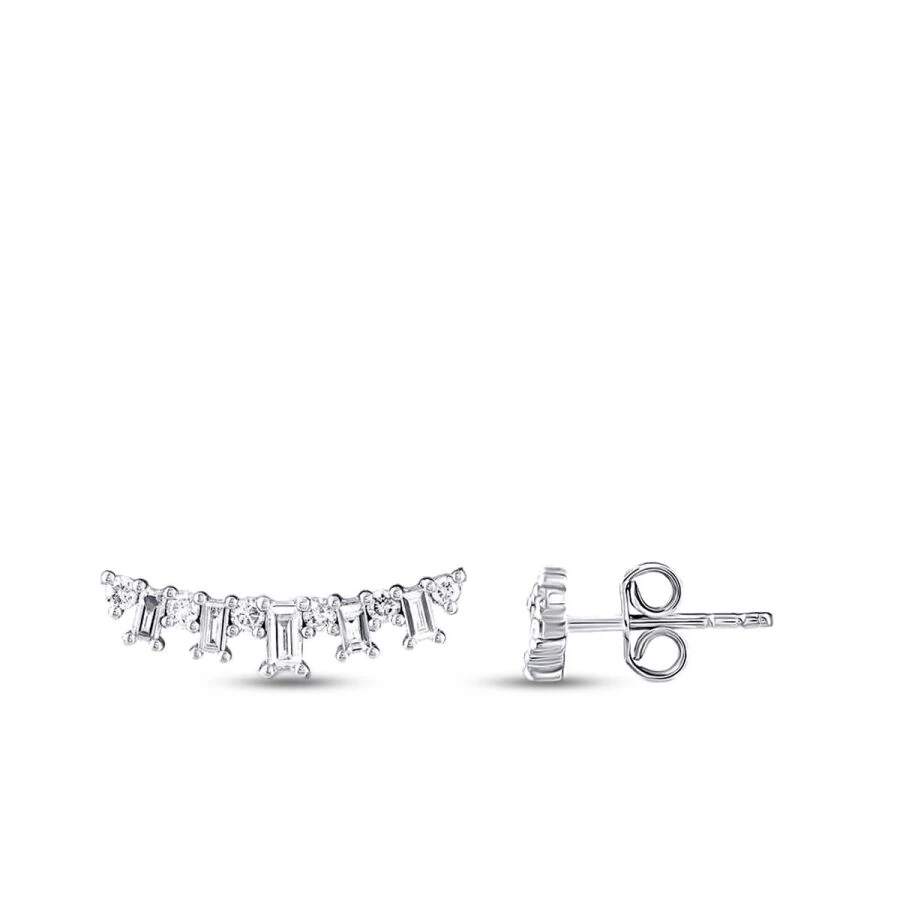 0.99 Carat Diamond Baguette Earrings